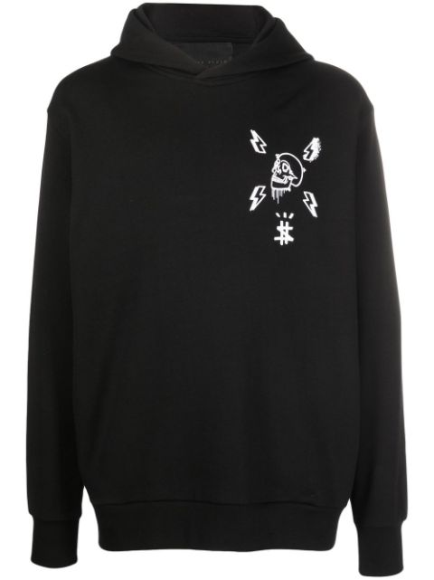 Philipp Plein skull graphic-print hoodie Men