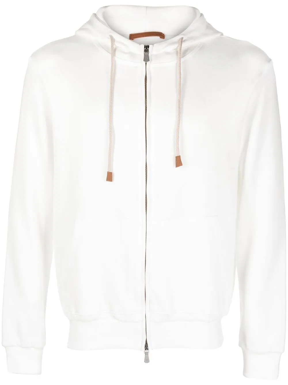 

Eleventy drawstring zip-up hoodie - White