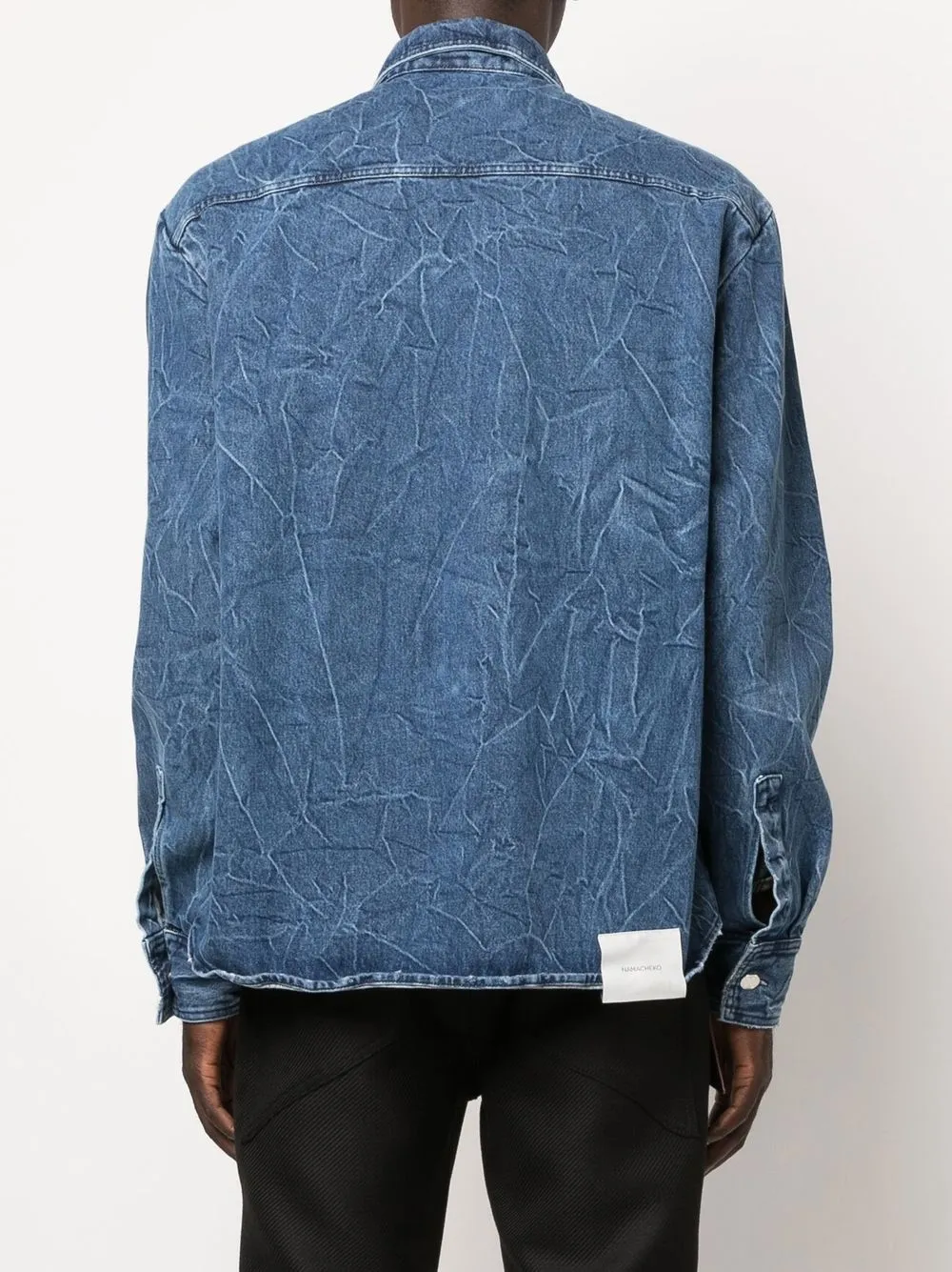 Namacheko Eveh Crinkled-finish Denim Shirt In Blue | ModeSens