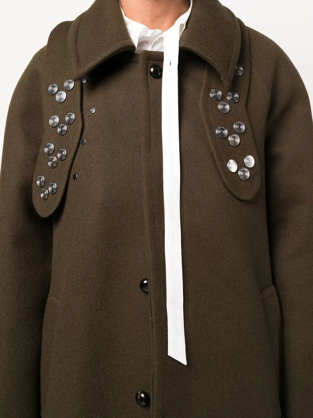 Namacheko Bayder studded-detailing oversized coat | Smart Closet