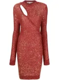 Stella McCartney sequin-embellished cut-out dress - Red
