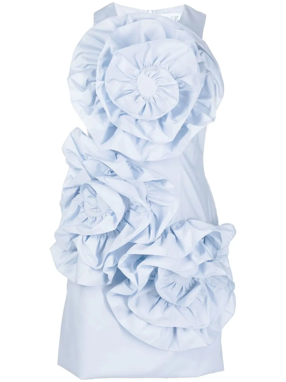 

PASKAL vestido midi con aplique floral - Azul