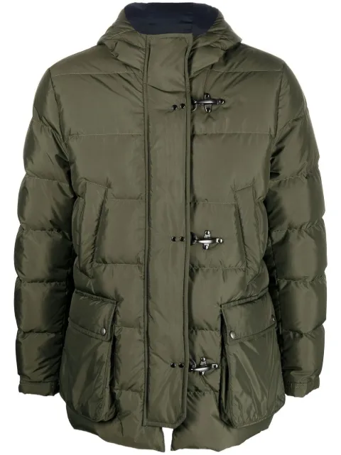 four-pocket hooded padded jacket