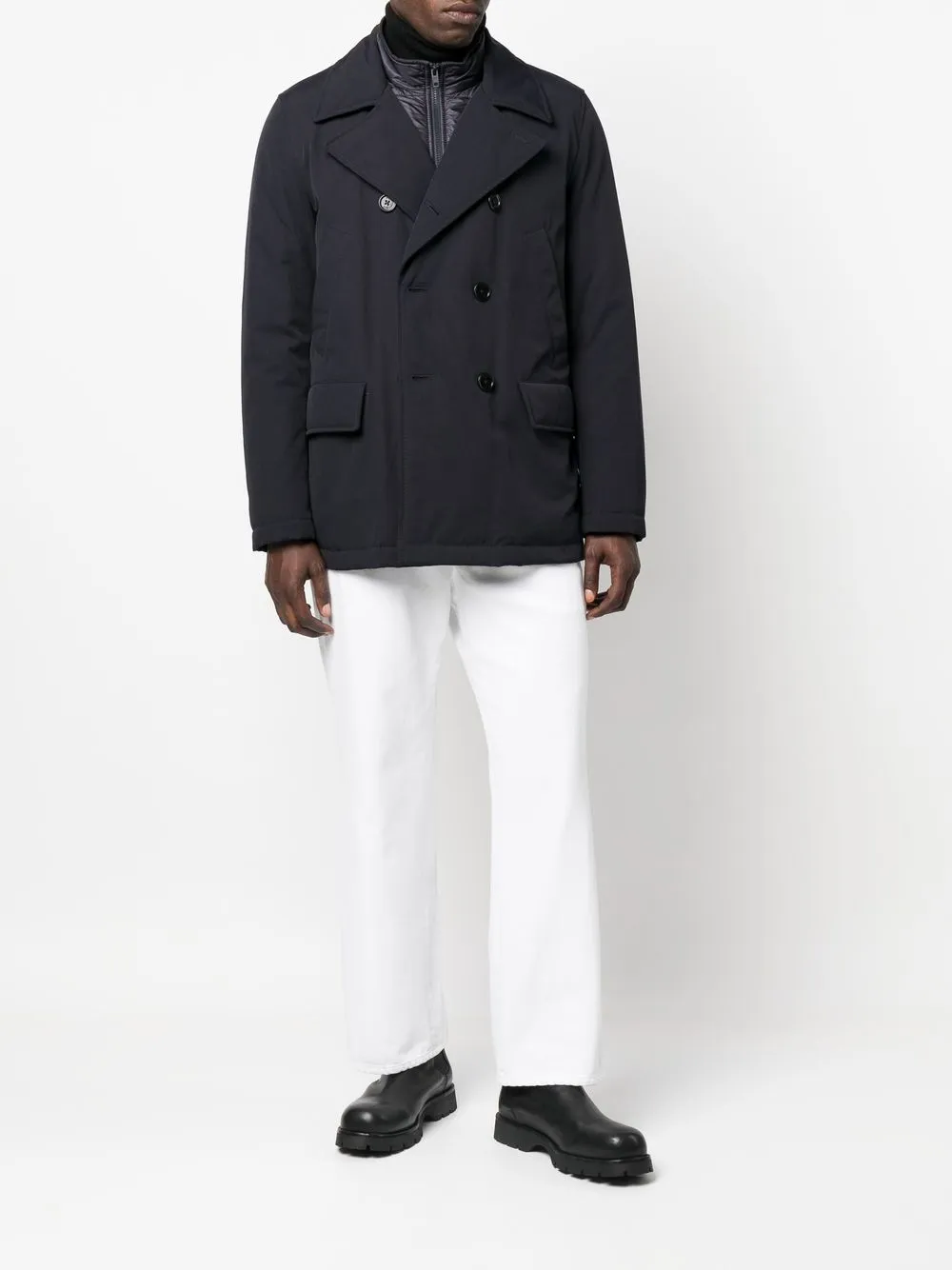 Fay quilted double-breasted coat | Double Breasted Coats | Image 2