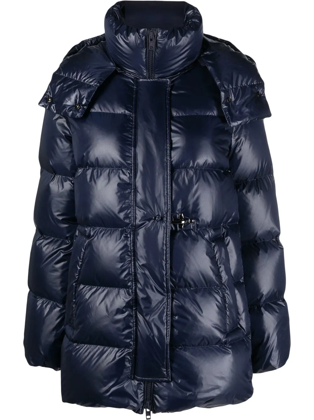 

Fay hooded puffer jacket - Blue