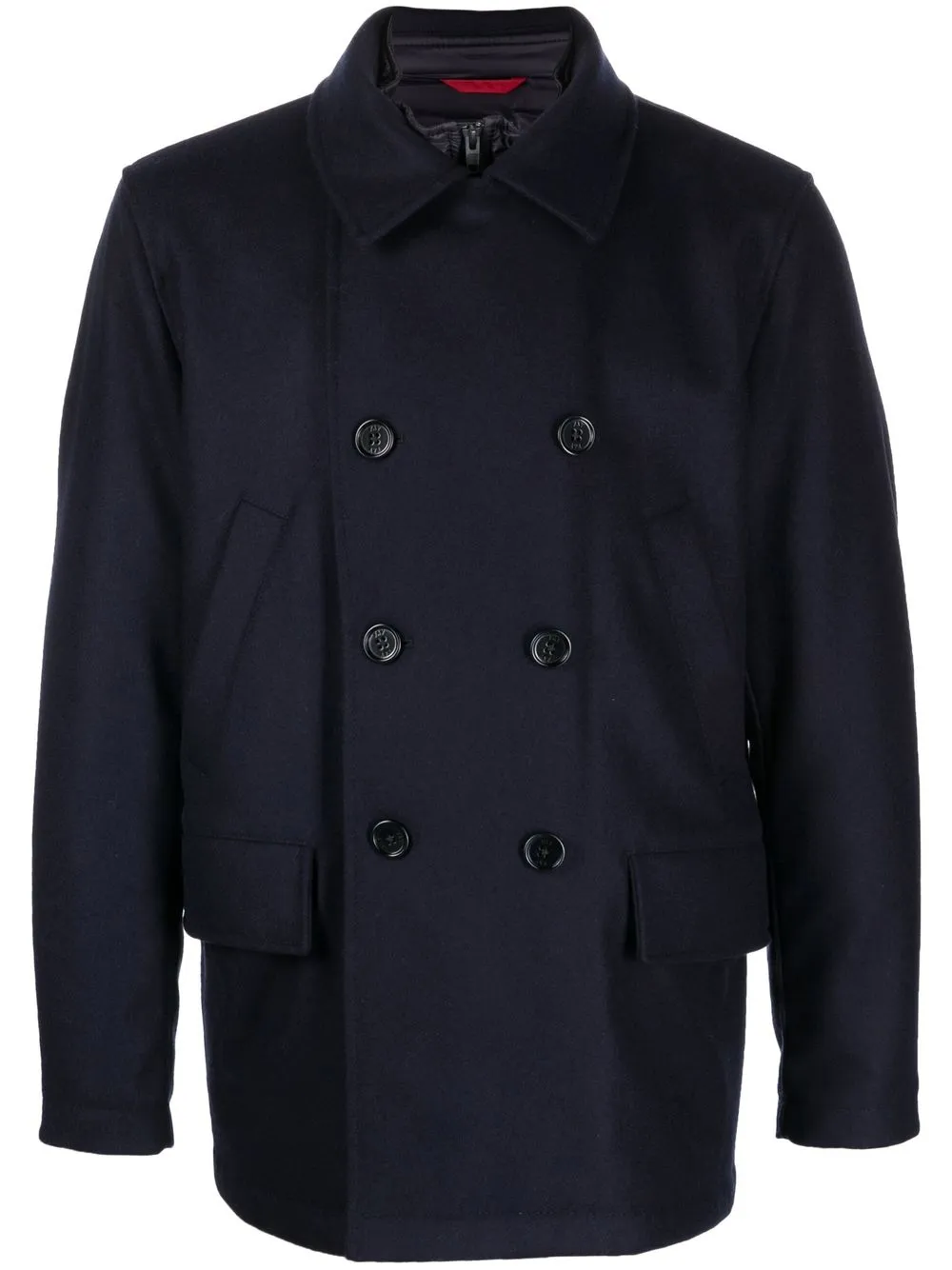 

Fay quilted double-breasted wool coat - Blue