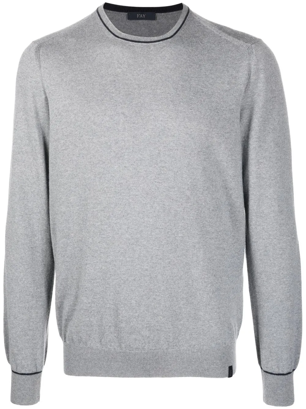 

Fay elbow patch virgin wool jumper - Grey