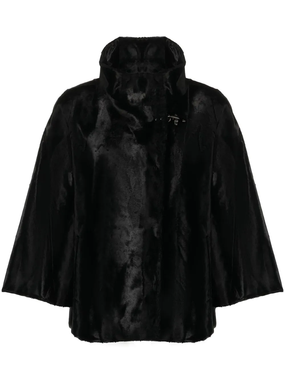 

Fay funnel-neck faux-fur jacket - Black