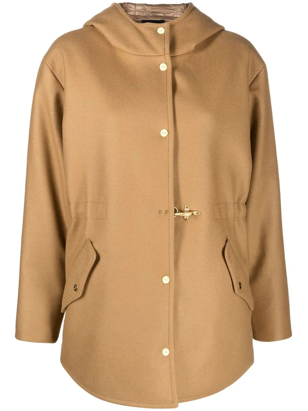 

Fay wool hooded coat - Brown