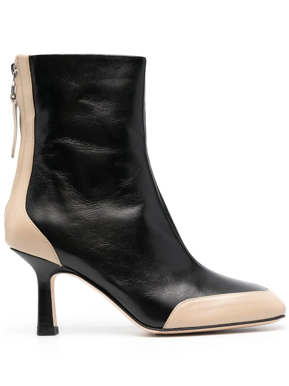 

Aeyde 70mm two-tone panel ankle boots - Black