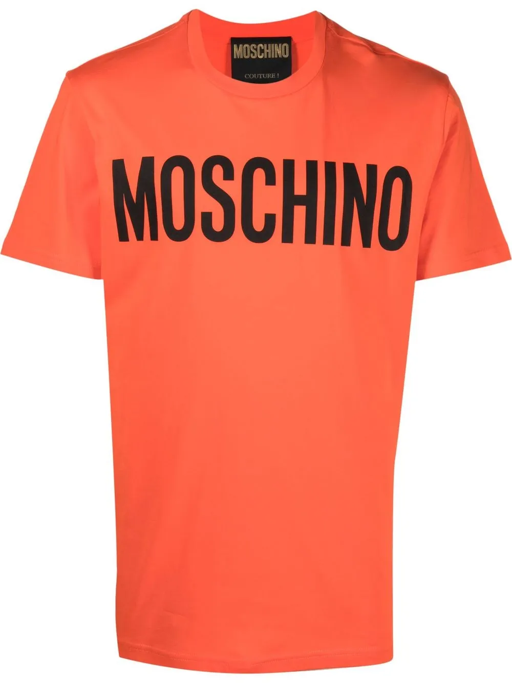 

Moschino playera con cuello redondo y logo - Naranja