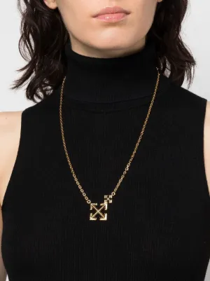 Off white deals necklace gold