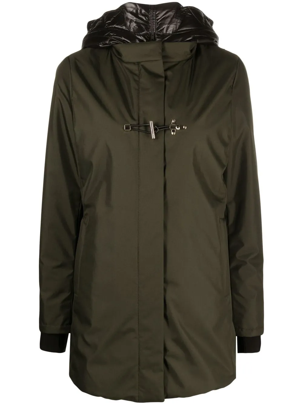 

Fay toggle-fastening padded rain jacket - Green