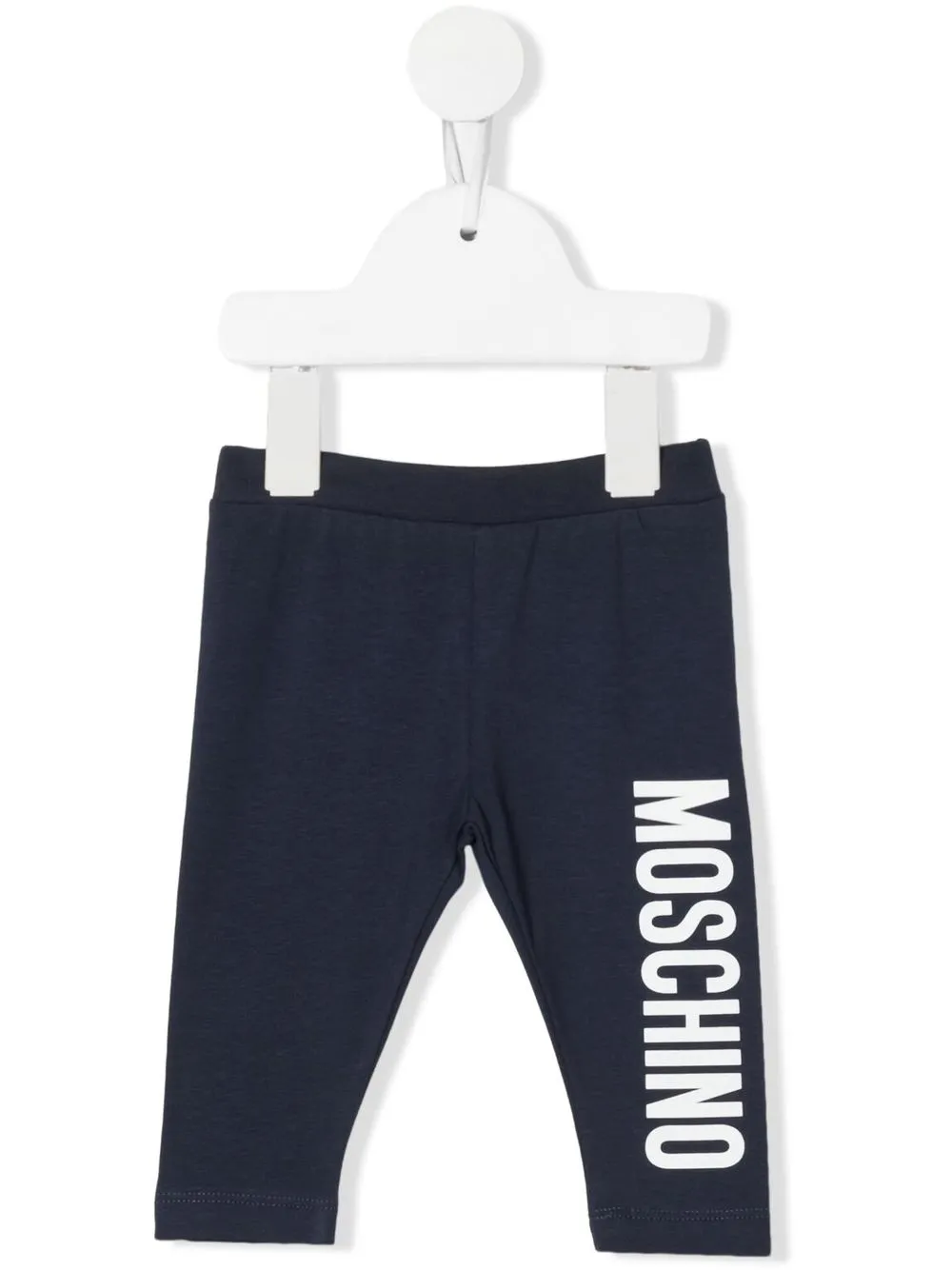 

Moschino Kids slip-on cotton leggings - Blue