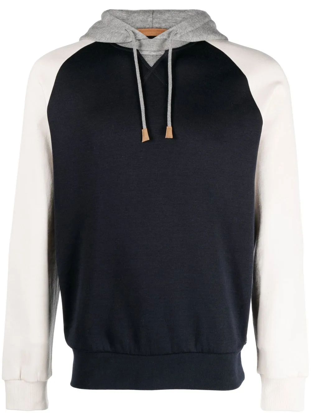 

Eleventy colour-block hoodie - Black