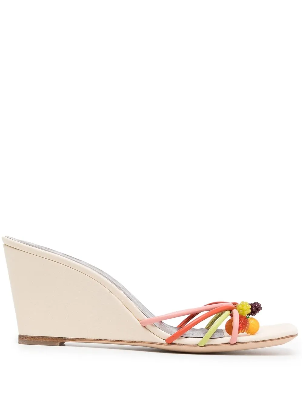 

STAUD Pippa fruit-detail wedges - Neutrals