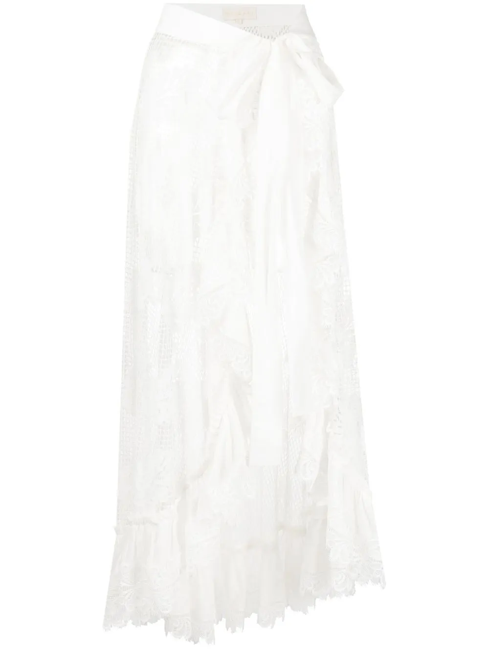 

Waimari blazer asimétrico con encaje floral - Blanco