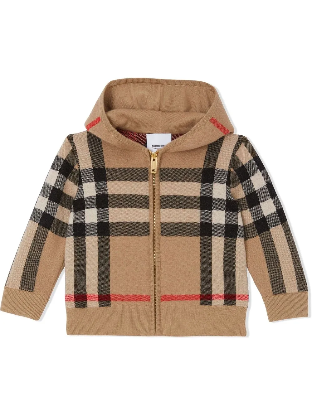 

Burberry Kids hoodie con cierre - Marrón