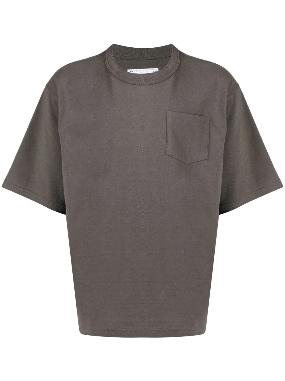 

sacai playera con bolsillo de parche - Gris