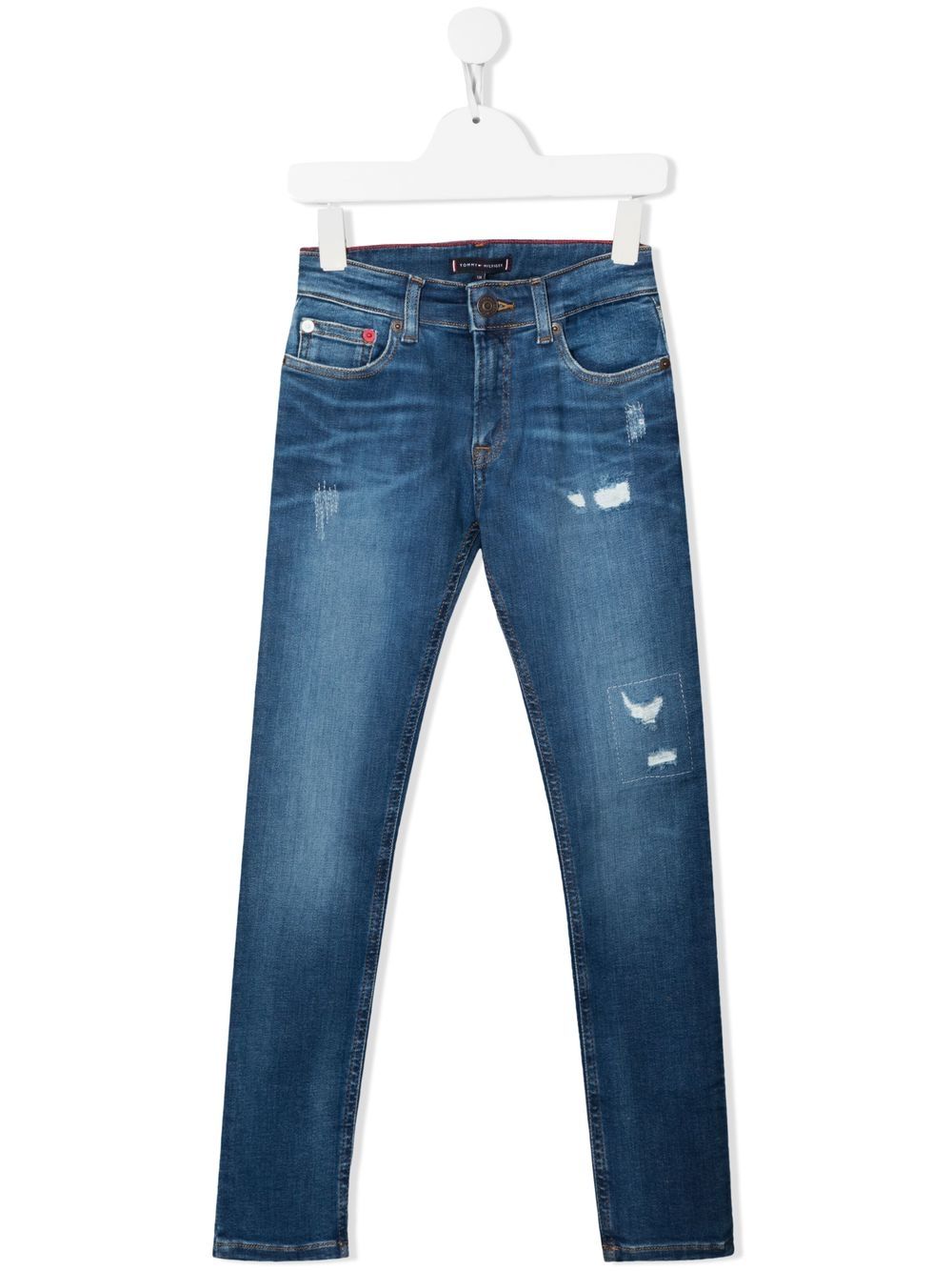 

Tommy Hilfiger Junior distressed straight-leg jeans - Blue