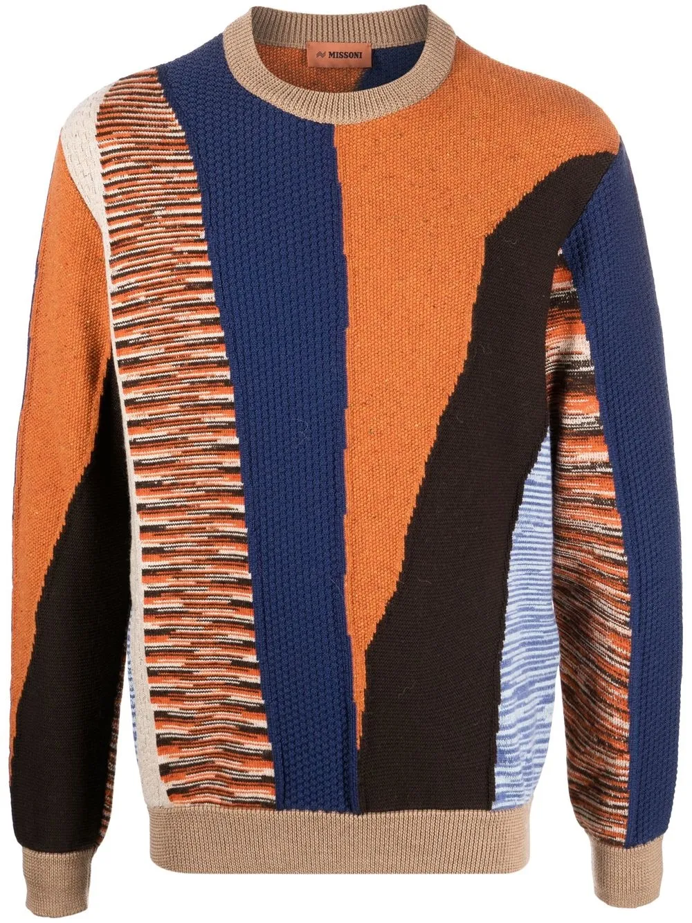 

Missoni suéter tejido con diseño color block - Naranja