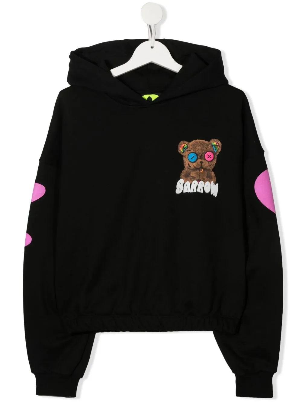 

Barrow kids TEEN cotton logo-print hoodie - Black