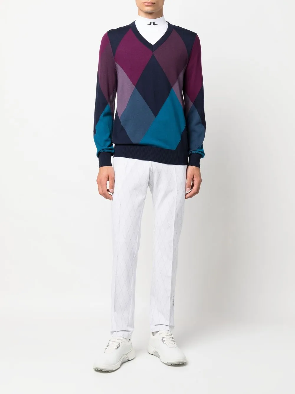 J Lindeberg Active Argyle Golf Pants Farfetch