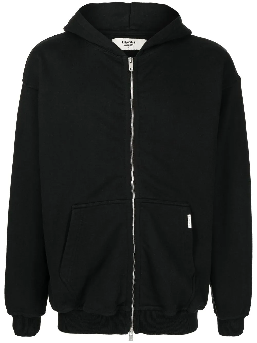 

Represent zipped cotton hoodie - Black