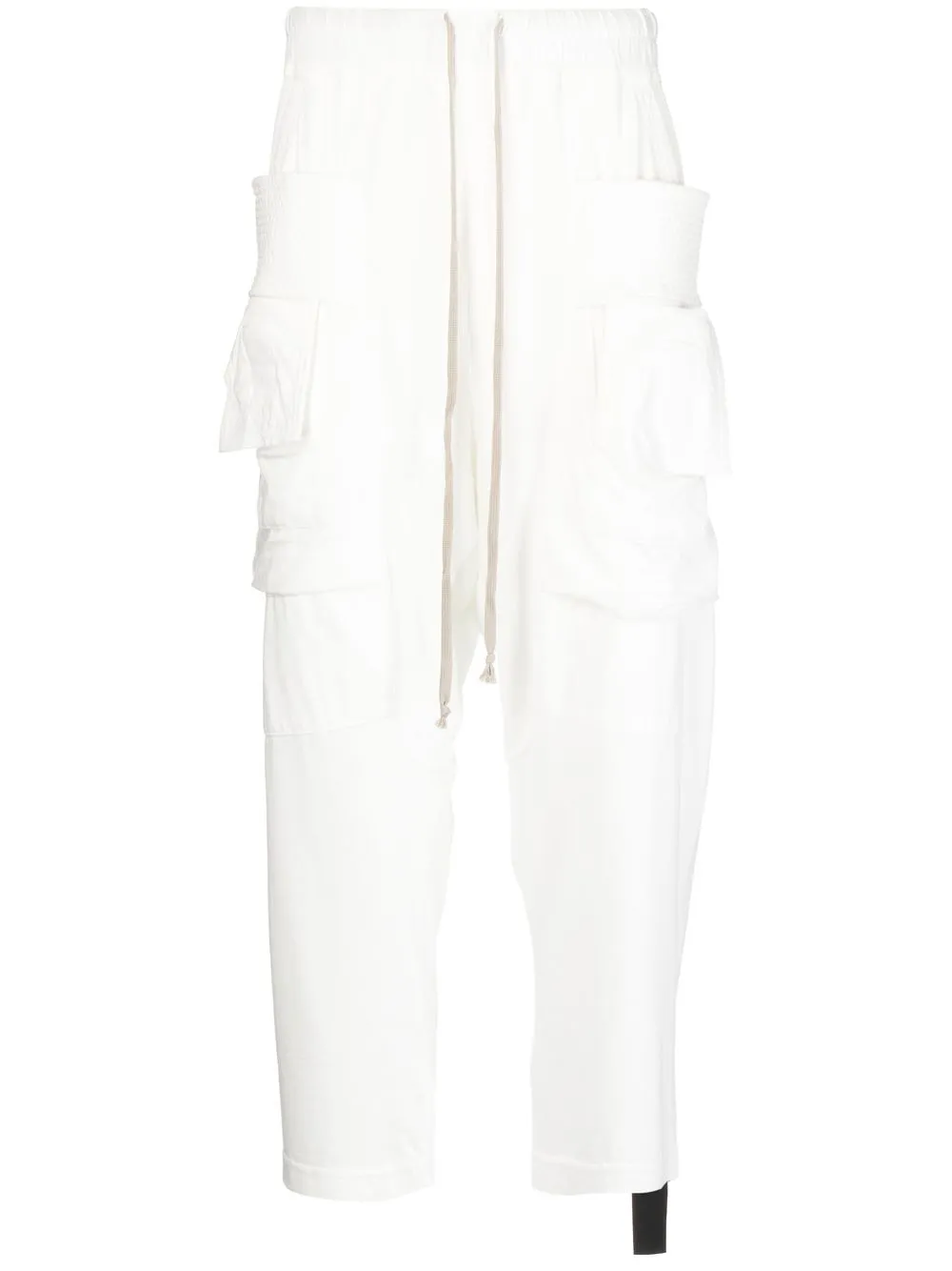 

Rick Owens DRKSHDW cropped drawstring track pants - White