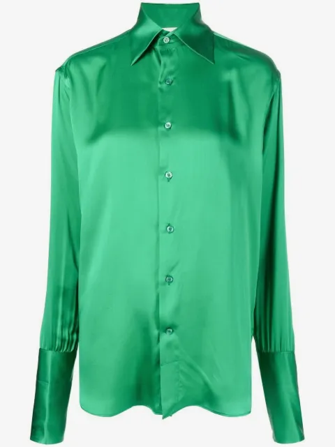 WOERA long-sleeve silk shirt