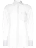 WOERA long-sleeve sheer shirt - White