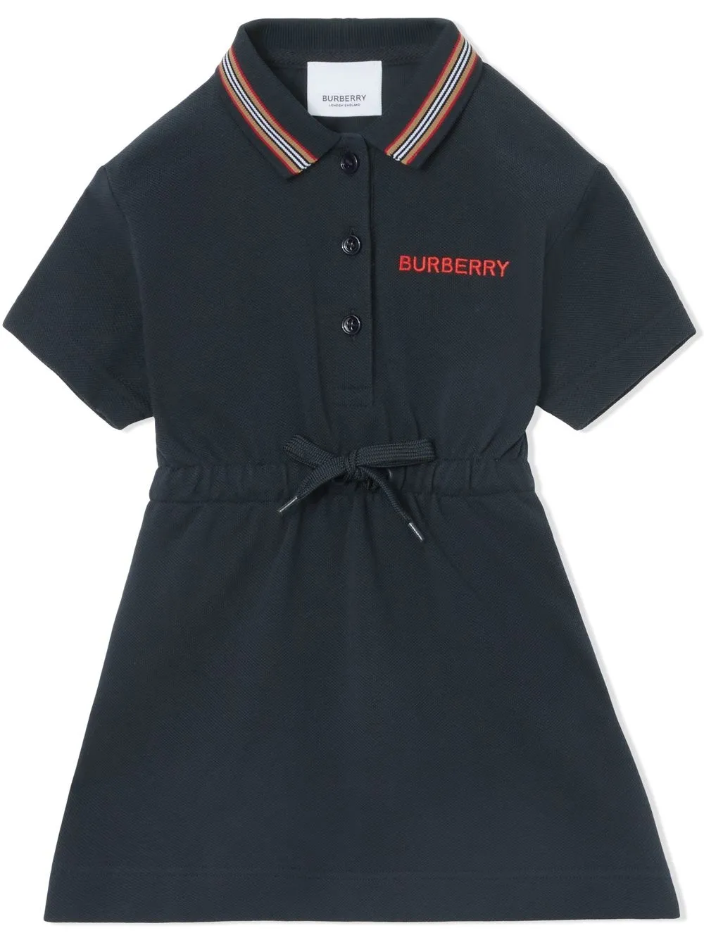 

Burberry Kids vestido estilo polo Icon Stripe - Azul