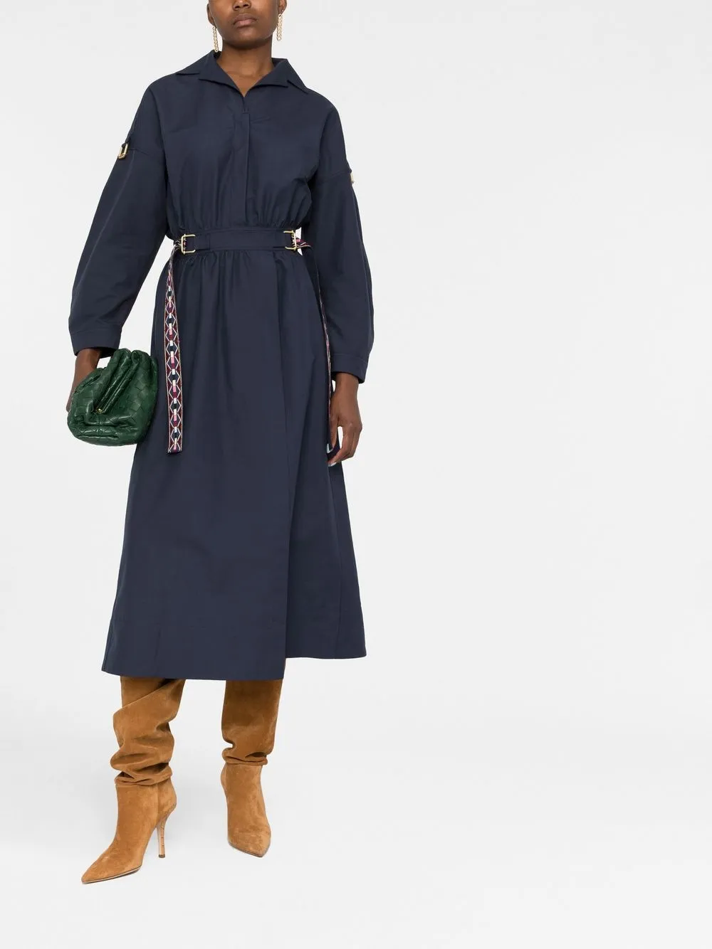 ETRO Blousejurk met ceintuur - Blauw