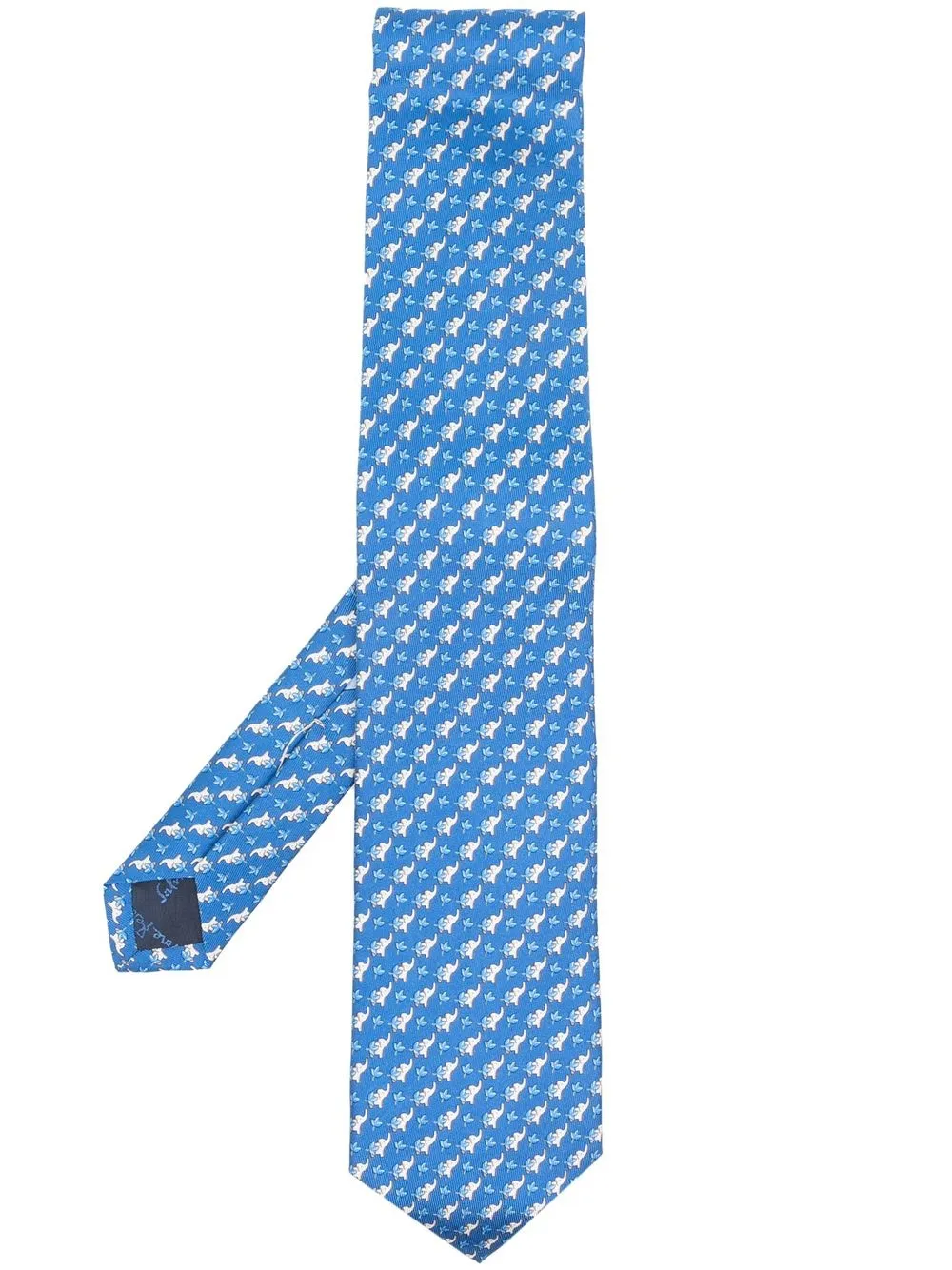 

Salvatore Ferragamo corbata con estampado Elephant - Azul