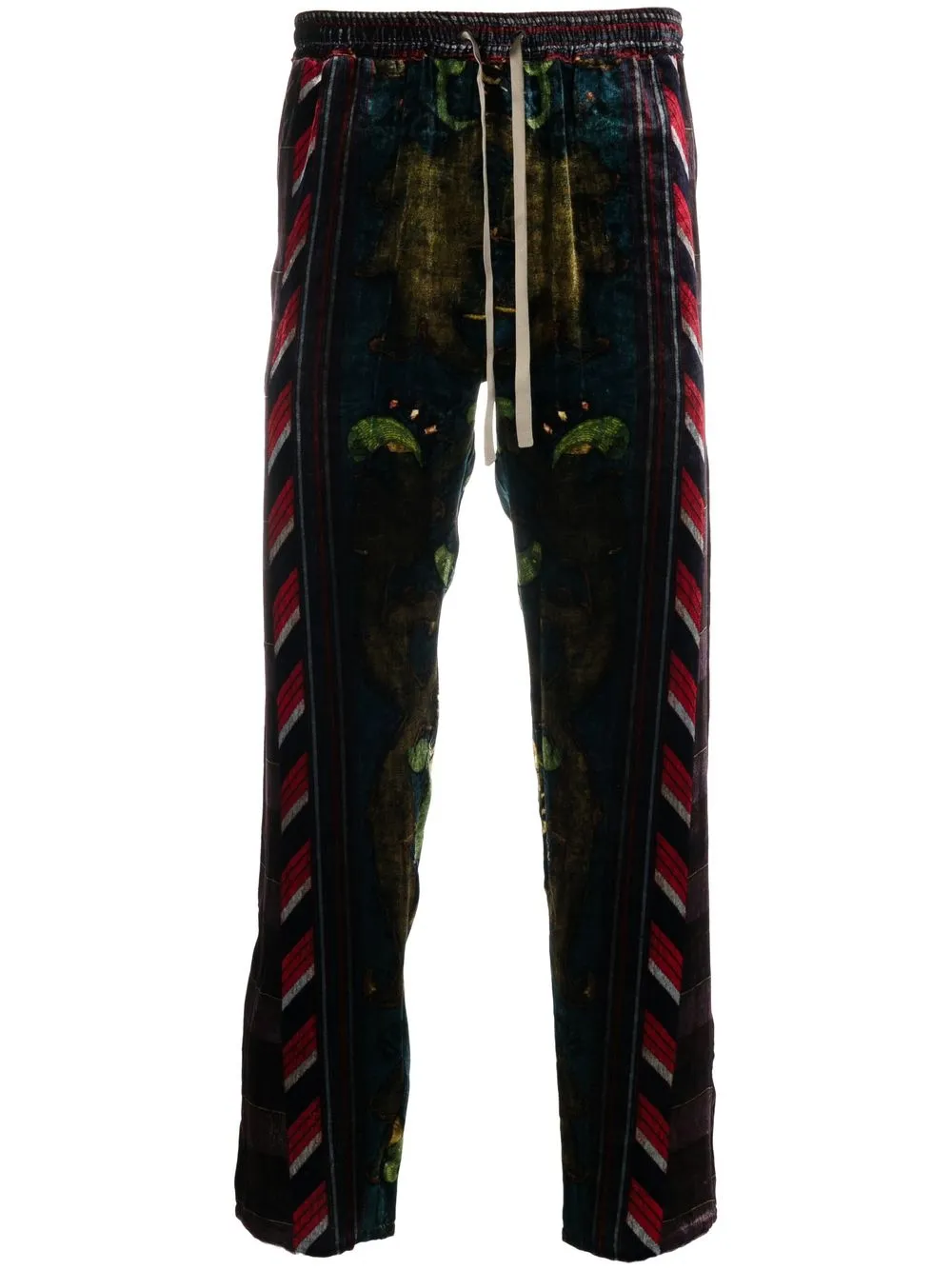 

Pierre-Louis Mascia panel-detail printed straight trousers - Purple