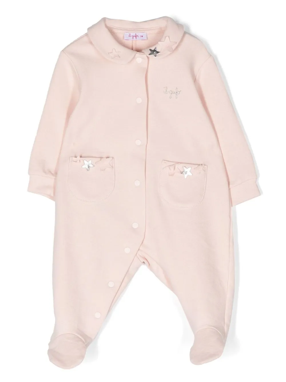 

Il Gufo star embroidered babygrow - Pink