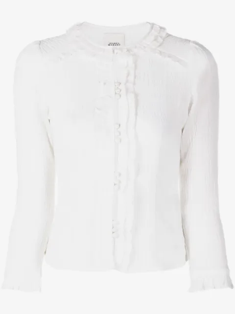 ISABEL MARANT Georgia blus med volang
