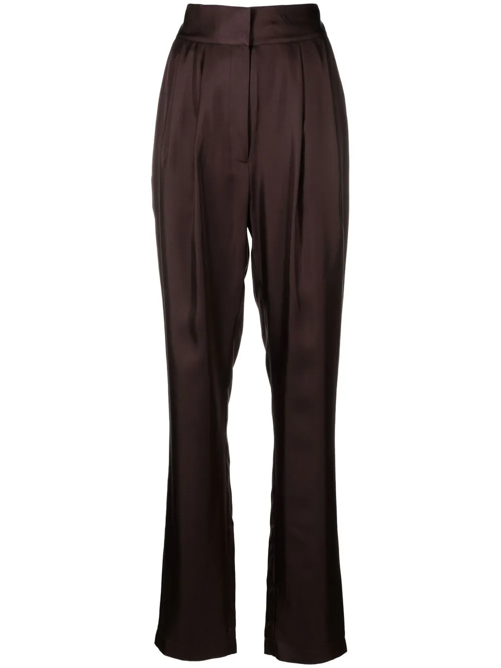 

TOVE tapered-leg tailored trousers - Brown