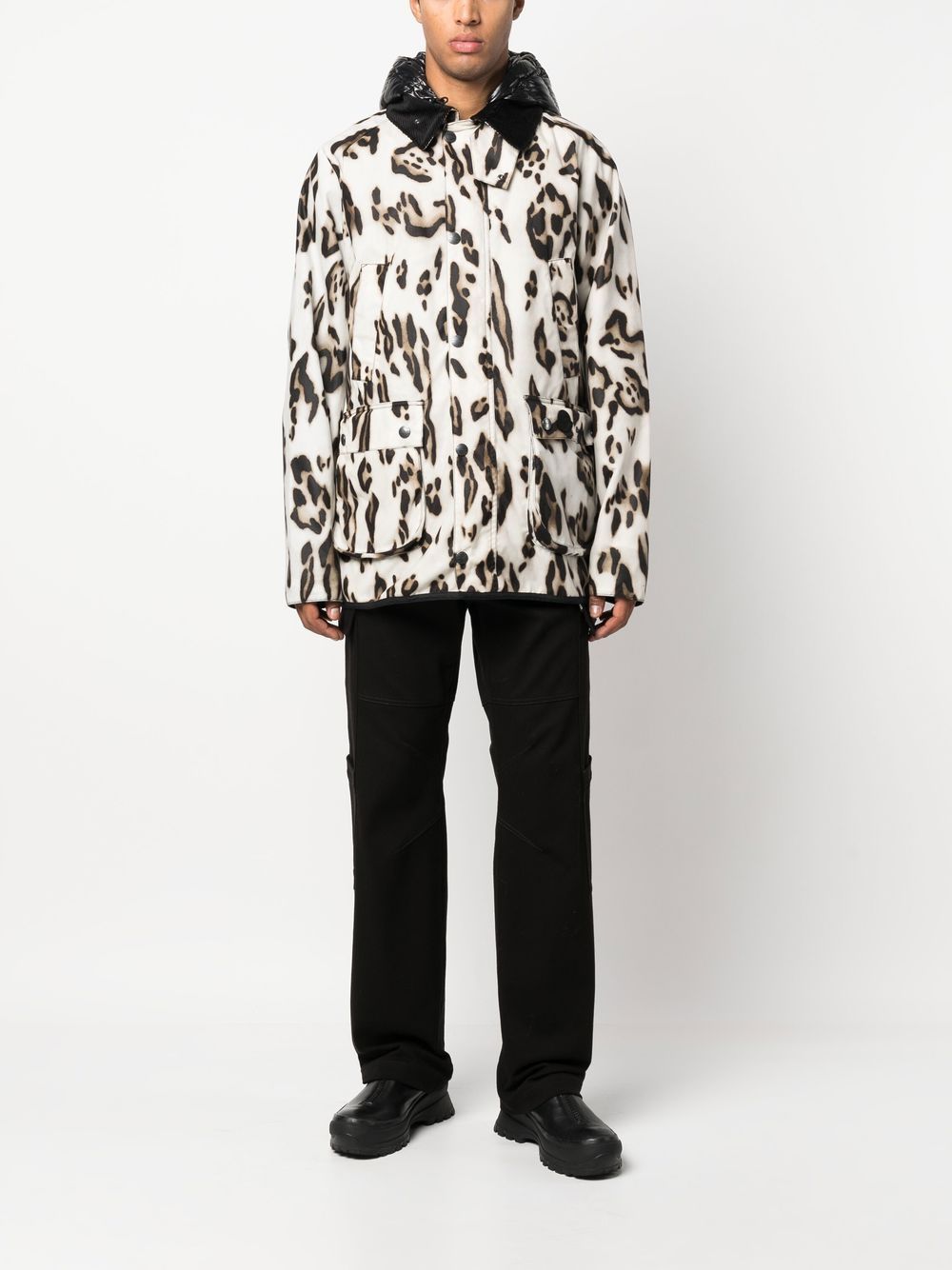 Moncler Jack met luipaardprint - Beige