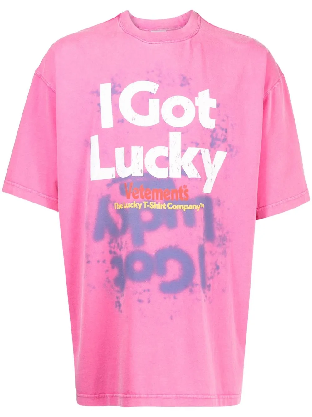 冬物vetements I GOT LUCKY T-SHIRT