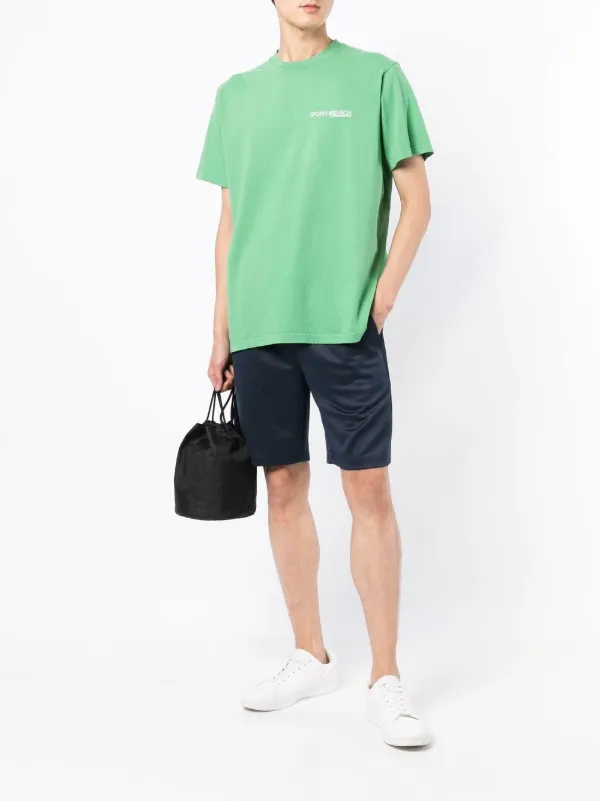 Sporty＆Rich Tシャツ ロゴプリント 半袖 グリーン Sporty & Rich プリント Tシャツ | グリーン | FARFETCH JP