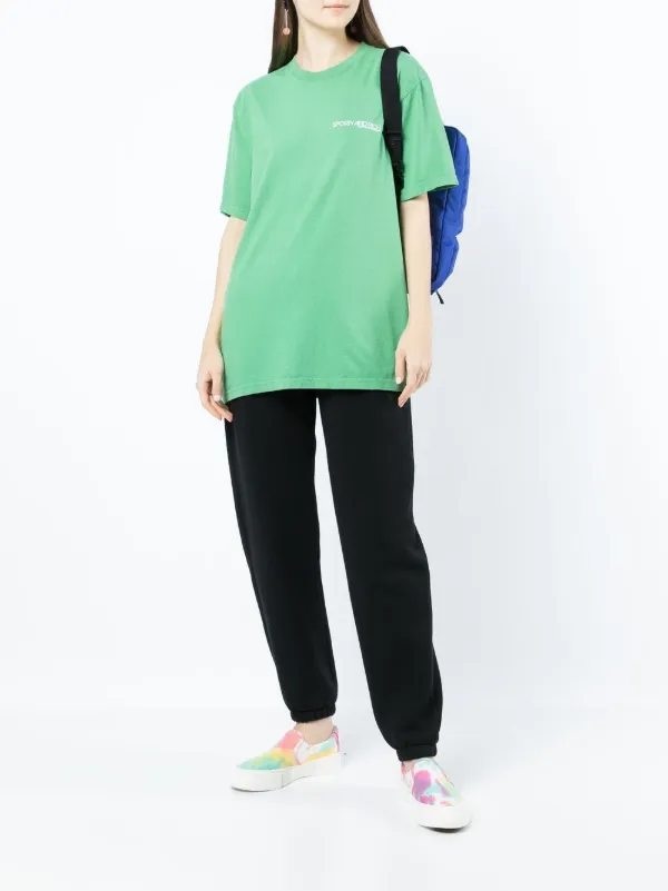 Sporty＆Rich Tシャツ ロゴプリント 半袖 グリーン Sporty & Rich プリント Tシャツ | グリーン | FARFETCH JP
