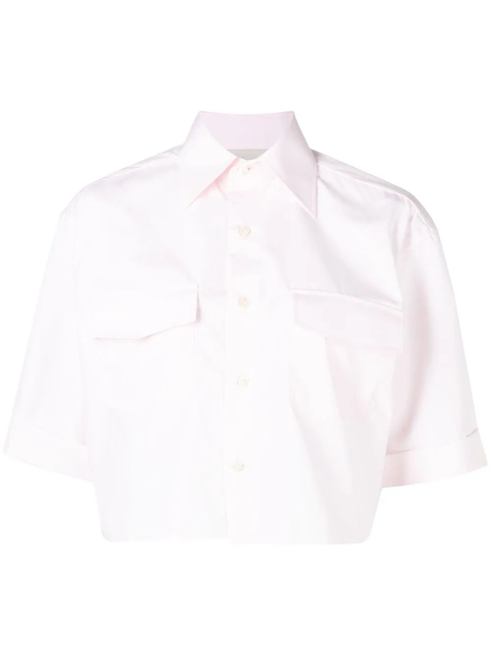 

WOERA Safari cropped short-sleeve shirt - Pink