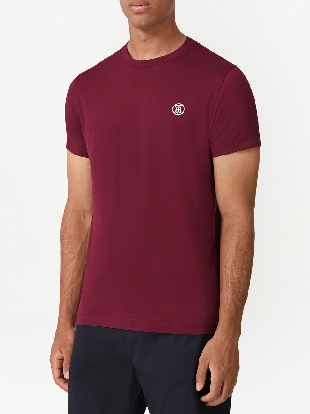 Burberry TB-embroidered cotton T-shirt Men