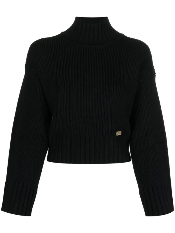 Elisabetta Franchi funnel-neck wide 