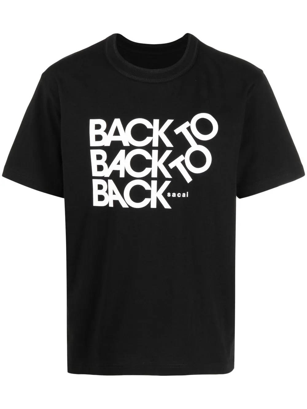 

sacai logo-print short-sleeved T-shirt - Black