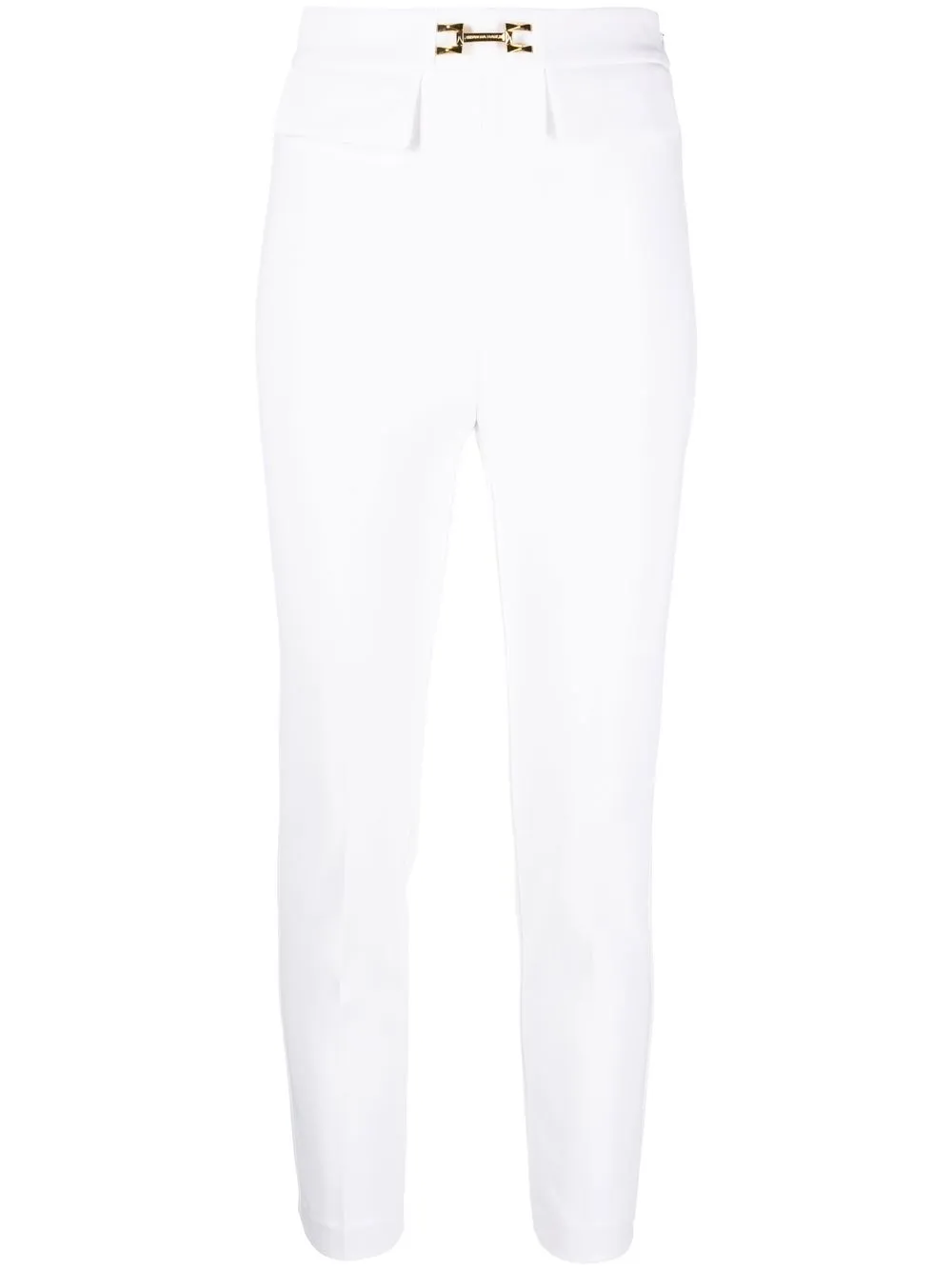 

Elisabetta Franchi pantalones slim con tiro alto - Blanco