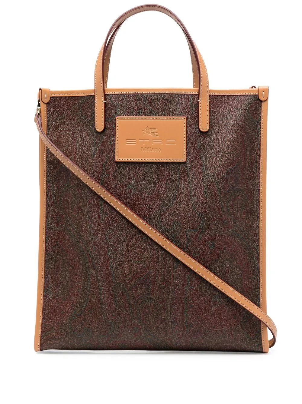 

ETRO tote con logo y asa - Marrón