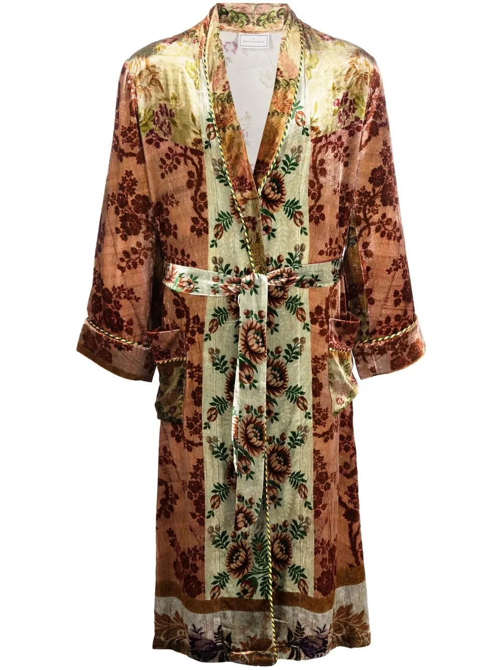 

Pierre-Louis Mascia full-jacquard tie-waist robe - Green