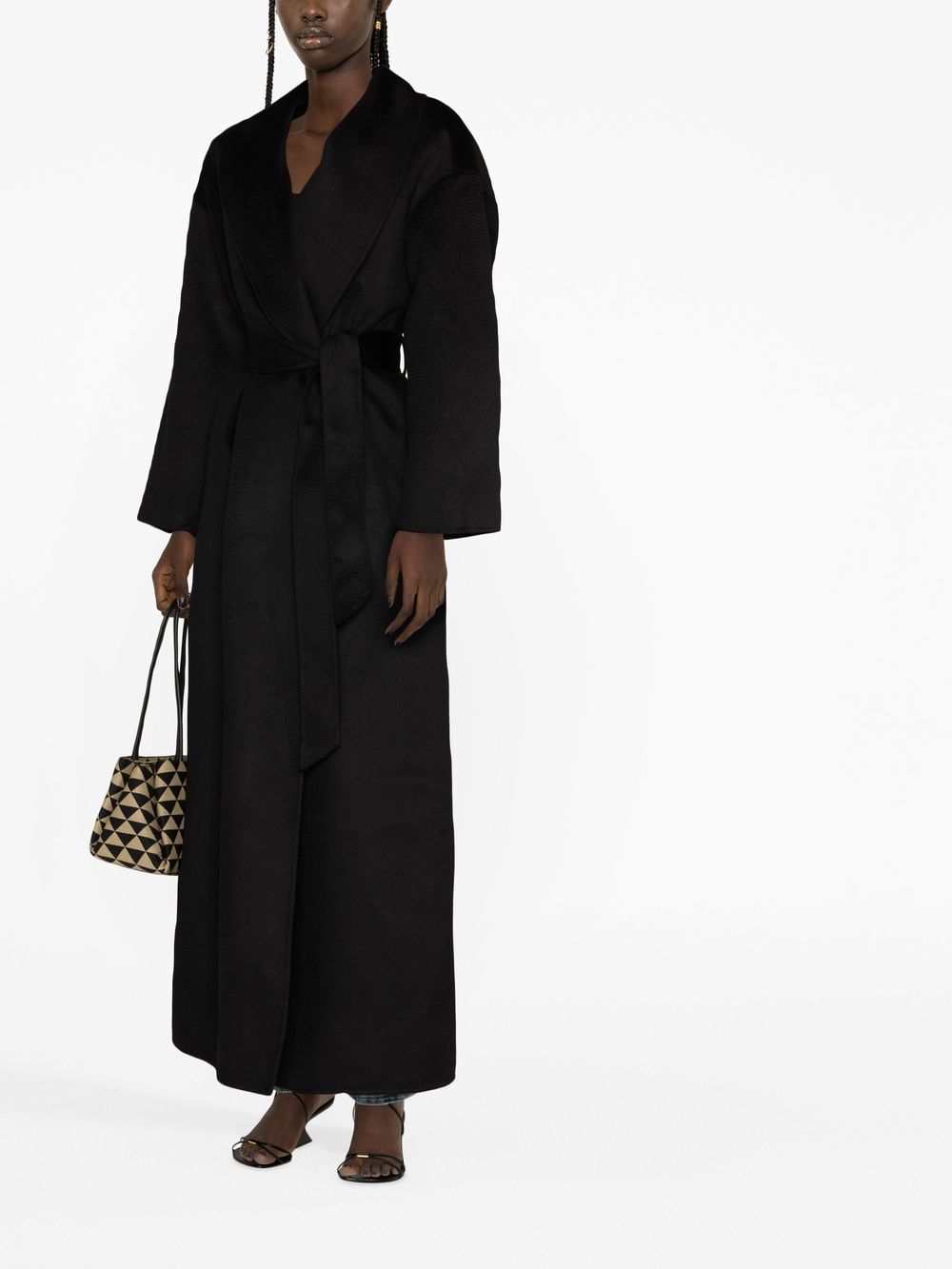 Shop Tove Jore Belted-waist Coat In Black